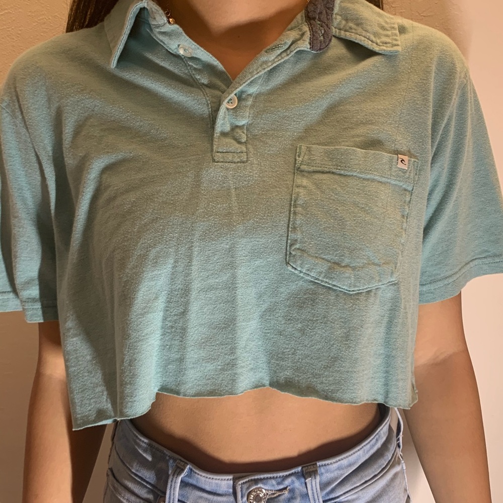 rip curl cropped polo